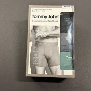 NWT Tommy John Second Skin Boxer Briefs - Modal Blend - Medium - Black/Gray/Gree